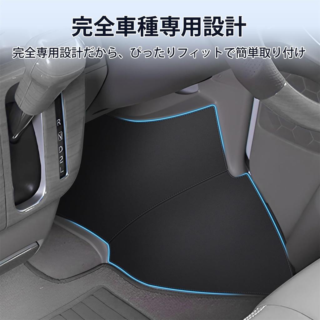 Cartist Kick Guard Kick Mat for New Suzuki Every Wagon DA17V DA17W Foot Side Kick Protective PU Stain Scratch Kick Interior Set 2015-Present - Guard,