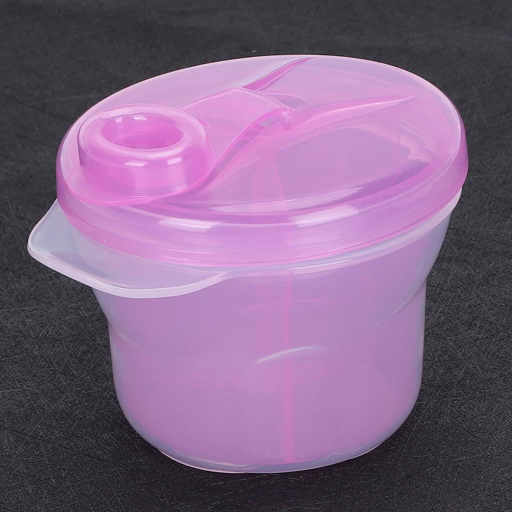 Baby Melkpoeder Formule Dispenser Voeding Bewaarcontainer Dubbellaagse Afneembare Doos Roze