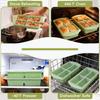 Silicone Freezer Tray With Lid Soup Cubes Freezer Container Mold 2/4 Cup Large Ice Cube Tray for Broth Soup Food Freezer Storage