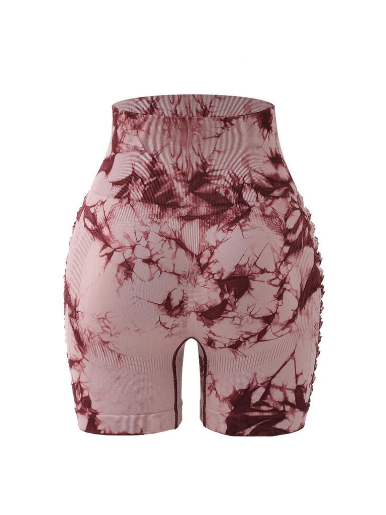 Women's High-Waisted Seamless Butt-Lifting Cutout Yoga Shorts