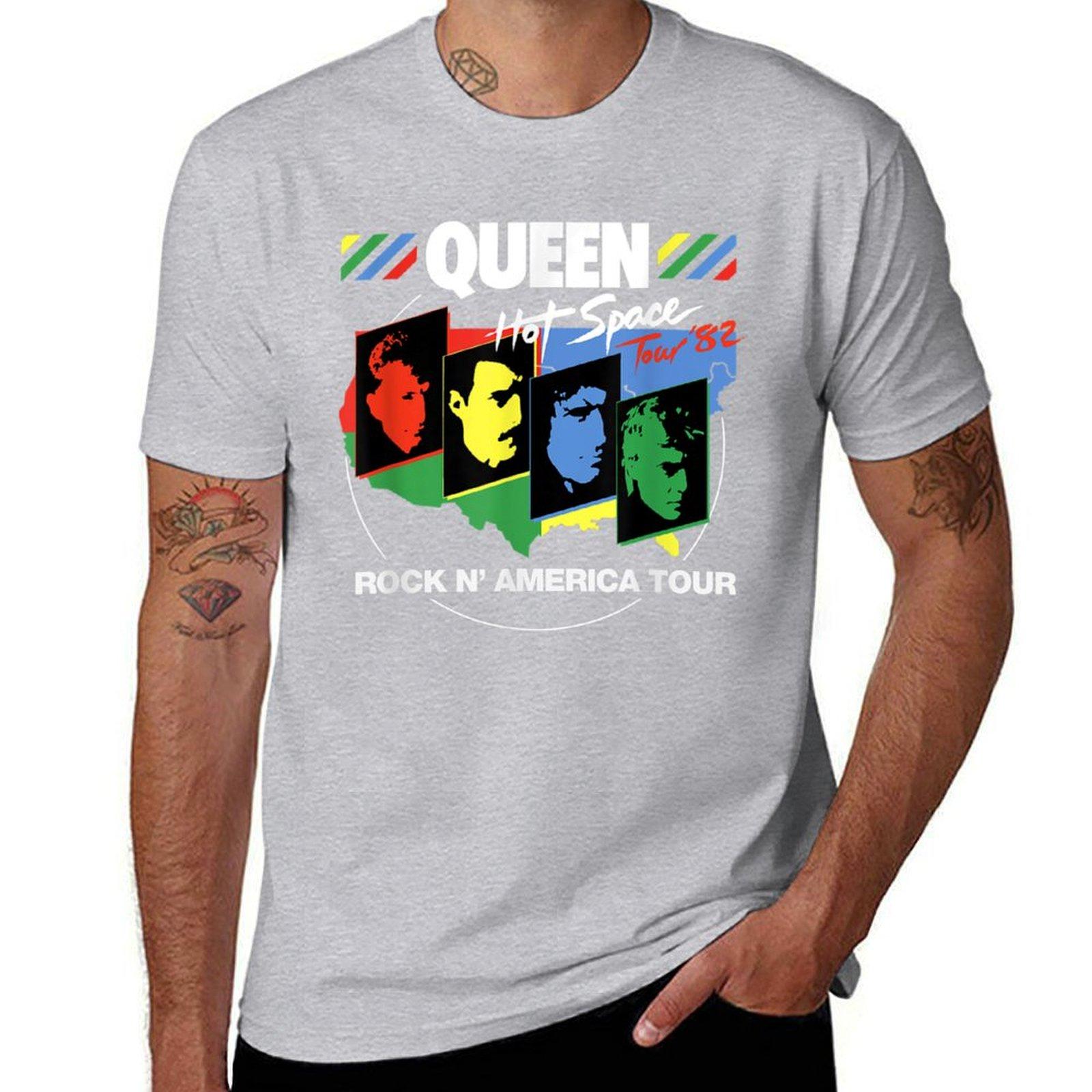 

Queen Hot Space T-Shirt plus size tops customs blanks sweat shirts, men L