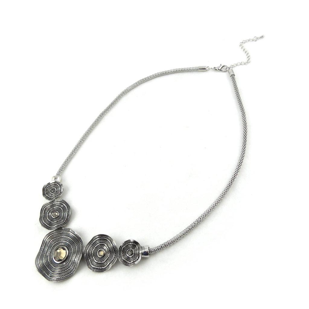 Les Trésors De Lily [N1508] - Collier Créateur 'Cléopatra' gris