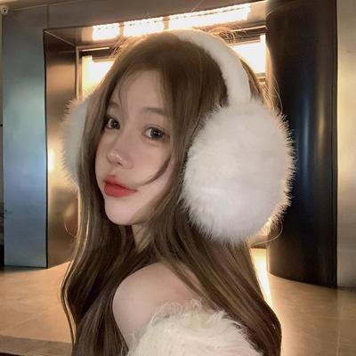 Cream White Plush Earmuffs Women Men Winter Thicken Antifreezing Ear Protection Warm Ear Warmer Soft Fashion Anti-cold Ear Cover