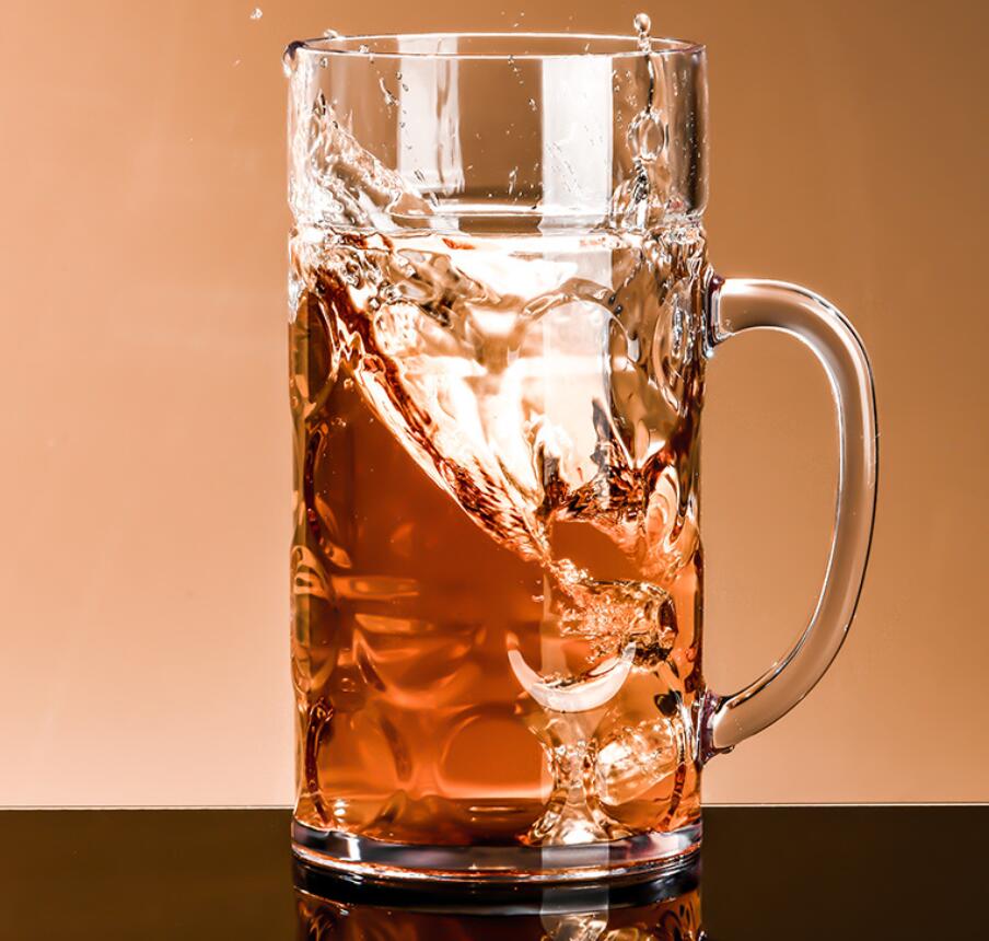 BPA Beer Mug Made of Reusable Unbreakable Plastic Transparent Acrylic Glass for Bar Party Cold Drink Juice Cheer for Cups