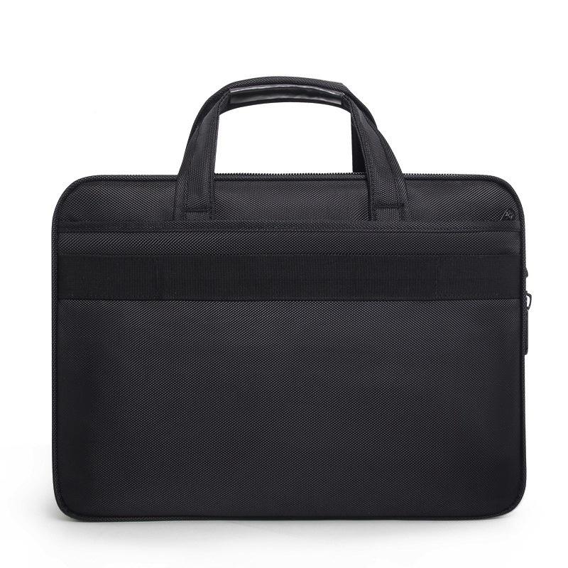 Unisex Water-Resistant Oxford 15.6" Laptop Briefcase - Large Capacity Business Handbag with Shoulder Strap