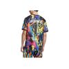 Adidas Originals Archive SS25 AOP Jersey Comfortable Round Neck Sports Short Sleeve Football Shirt Men Tops Black Lemon-Yellow Pink KD4800