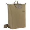 Longchamp Le Pliage Texturiertes Logo Verstellbarer Breiter Schultergurt Rucksack Damenrucksack Artischocken-Grün 10284919M04