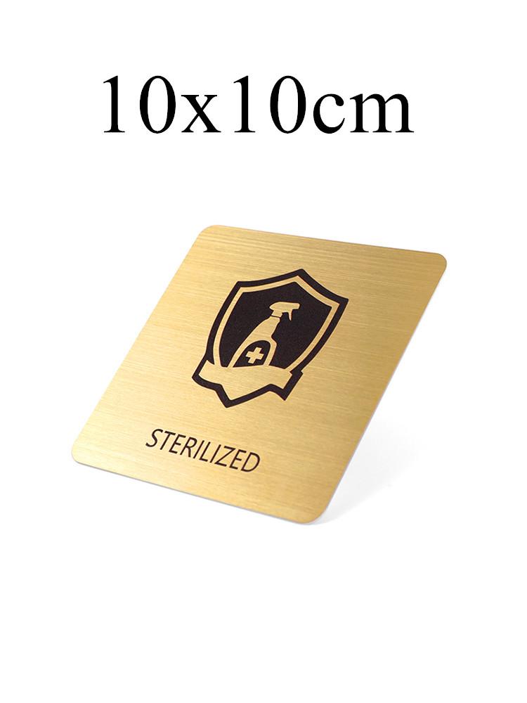 Stainless Steel Slogan No Smoking Sign Public Places Warning Signage Wall Stickers WIFI Plaque Number Custom Address Plates