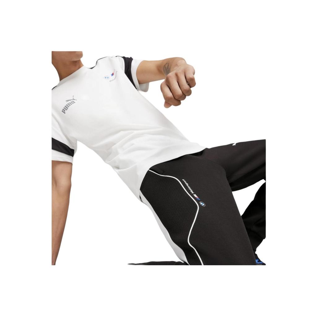 Puma Bmw M Motorsport Elastic Striped Cuffed Knit Joggers Men Joggers Black 624146-01