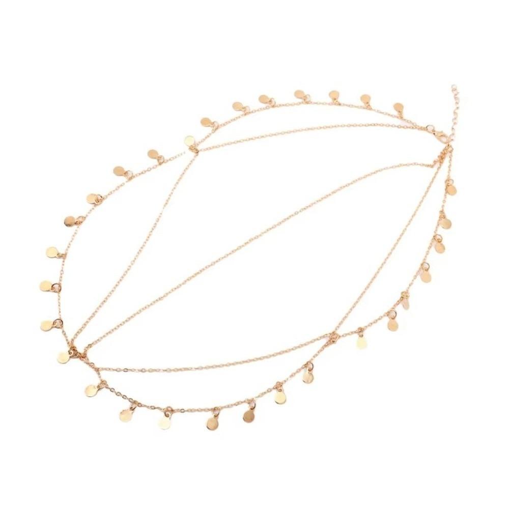 Multilayer Boho Tassel Head Chain Alloy Forehead Hair Jewelry Bridal Hair Accessories Head Chain