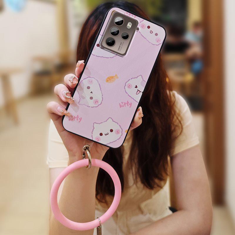 

Protective Ring Phone Case For HTC U23 Pro/U23 Dirt-resistant Cartoon Bracelet Soft Case Cute Solid Color Personality HTC U23 Pro/U23