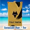 Strandtuch mit individuellem Namen und Text, Schnelltrocknendes großes Handtuch für Strand und ZuhauseWolverhampton Wanderers Fußball