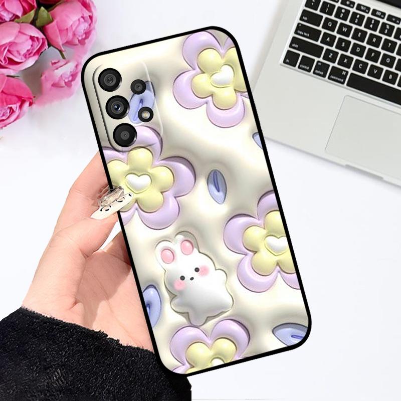 NEU Für Samsung Galaxy A23 4G Hülle A235 Blumenmuster TPU Weiches Silikon Cover Für Samsung A23 5G A236 Stoßstange Handyhülle Fundas