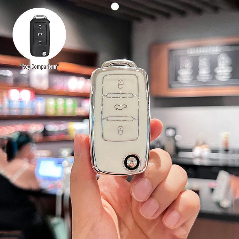 Volkswagen Key Cover: Fits Sagitar, Lavida, Jetta, Passat, Bora, Tiguan – Unisex Car Key Shell
