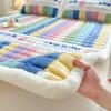 Quilted Velvet Mattress Topper - Soft Coral Fleece Winter Pad, Thickened and Warm Tatami Mat.