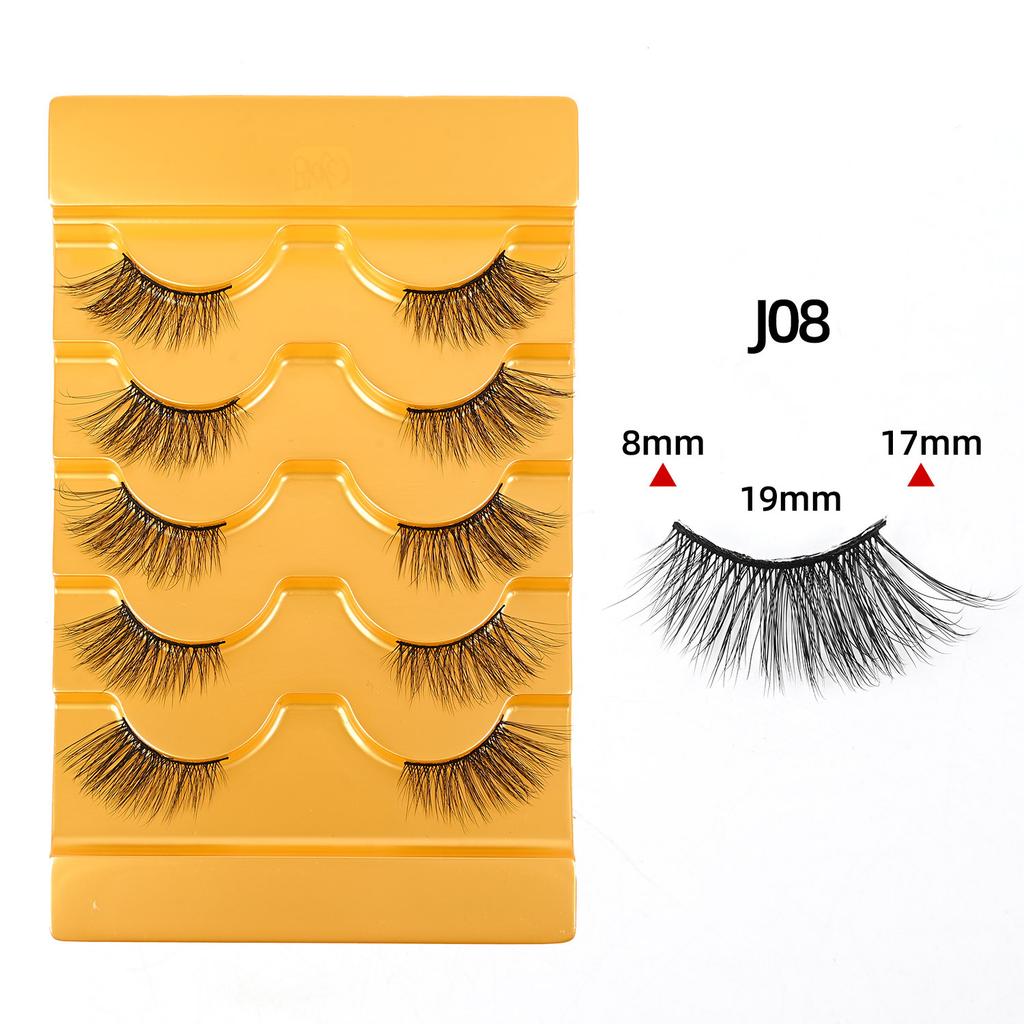 5 Pairs of Half-eye False Eyelashes 5d A Whole Cluster of Black Stems Fluffy Multi-layer Fox Eyelashes 2026