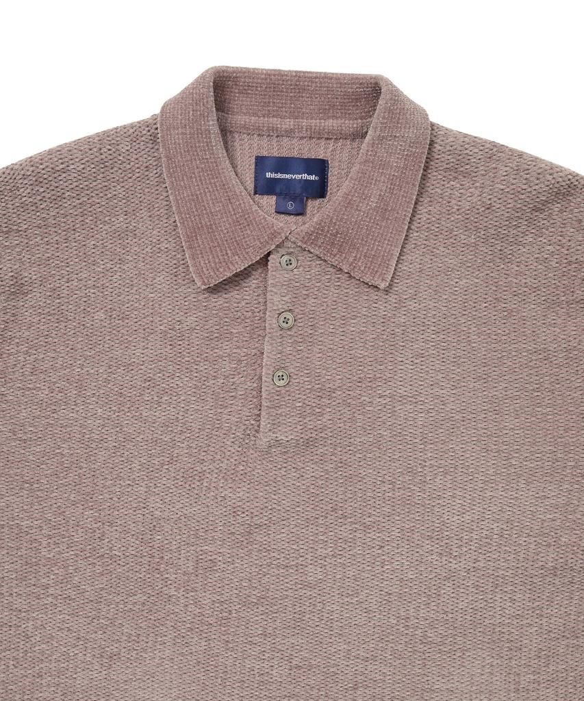 THISISNEVERTHAT Velvet Knit Polo Dusty Pink