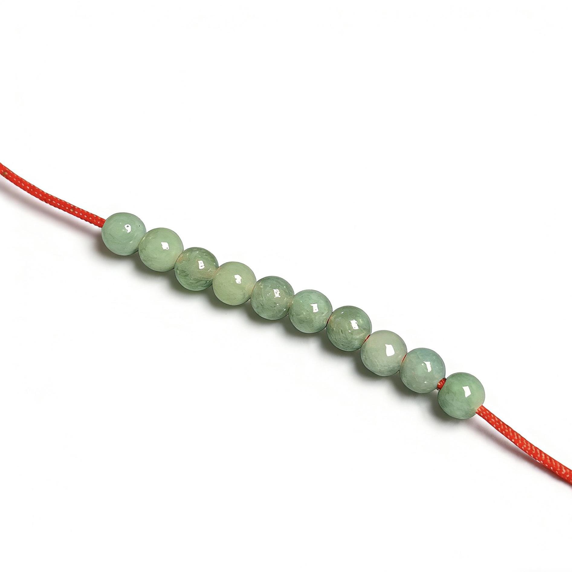 Натуральные нефритовые бусины качества А для изготовления ювелирных изделий и поделок