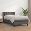 3127281 vidaXL Divan Bed with Mattress Grey 80x200 Cm Faux Leather