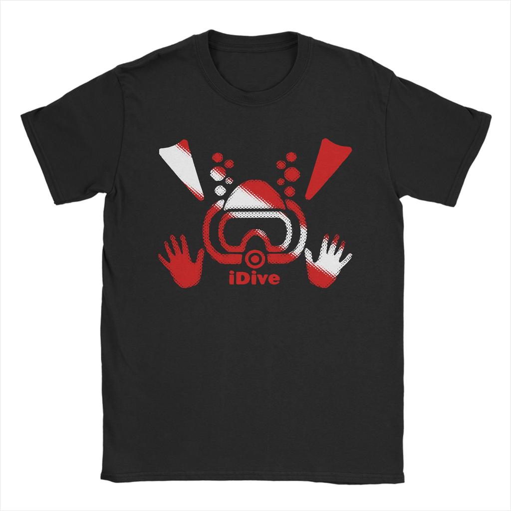 Scuba Diving Diver Down Flag T Shirt Unisex Unisex Cotton Novelty TShirt O Neck Marine Dive Tees Short Sleeve Clothing Plus Size