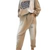 2024 Women's Autumn Casual Leopard Print Spliced Round Neck Knit Set