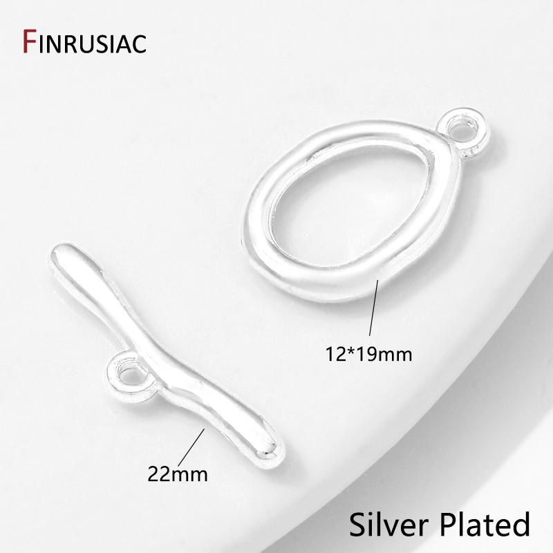 

14K Gold Plated Oval OT Clasps Connectors For Bracelet Necklace Making,Toggle End Clasps Buckle For DIY Jewelry Making Supplies 2 sets