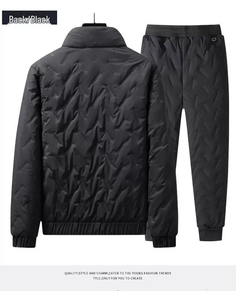 Woodpecker Herren Winter Warme Baumwoll-Sport-Hosen Set aus Lammwolle & Fleece