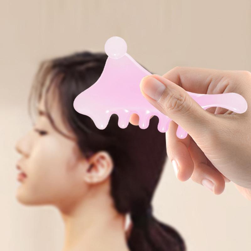 Multifunctional Head Meridian Massage Comb Resin Five Wide Tooth Comb Facial Scraping Plate 4In1 Eye Shoulder Neck Scraping