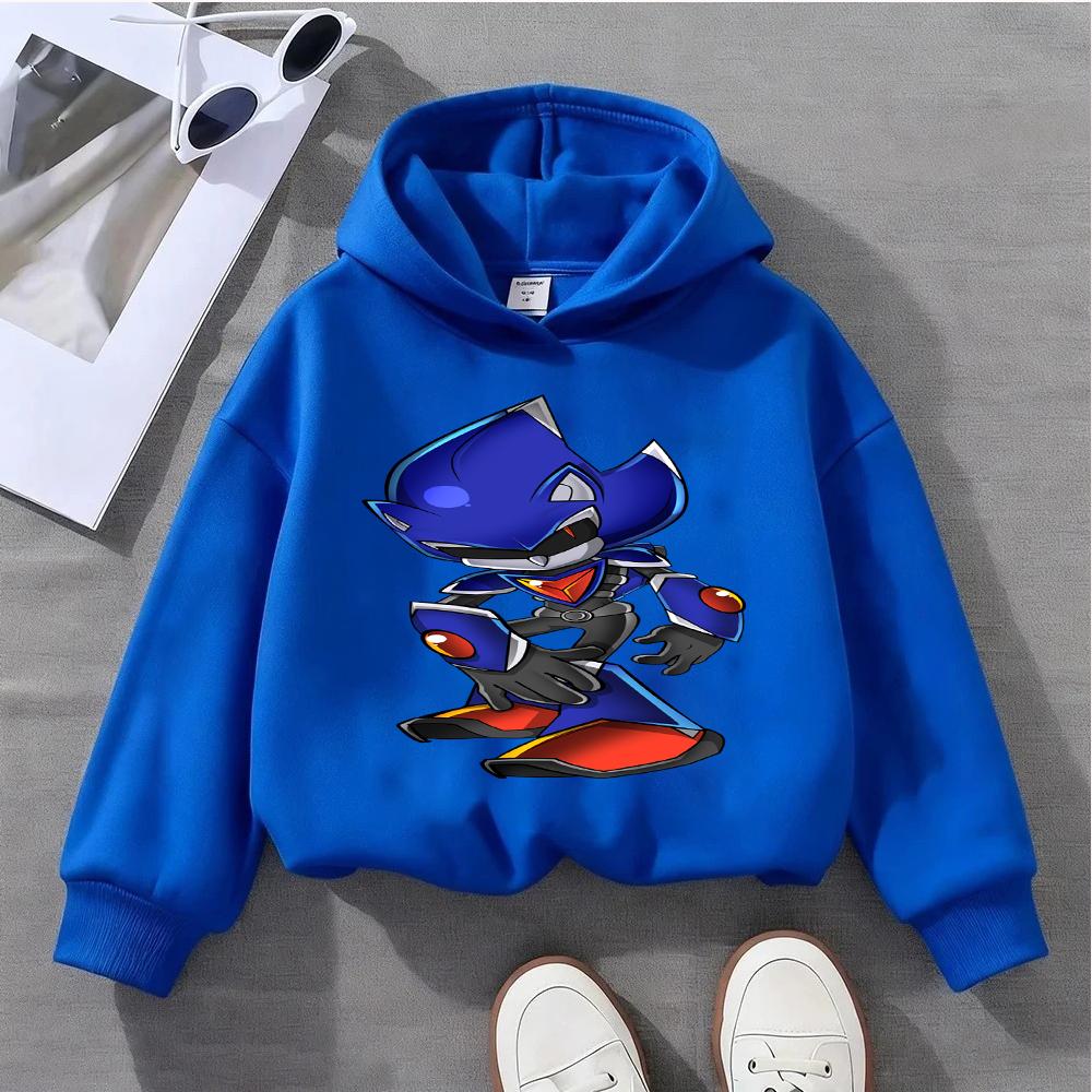 Boys Girls Sonic The Hedgehog Kids Sweatshirt Print Long Sleeve Casual Pullover Children's Cartoon Top
