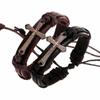 Trendy European & American Hand-Woven Cowhide Leather Bracelet with Adjustable Pull-Out Design