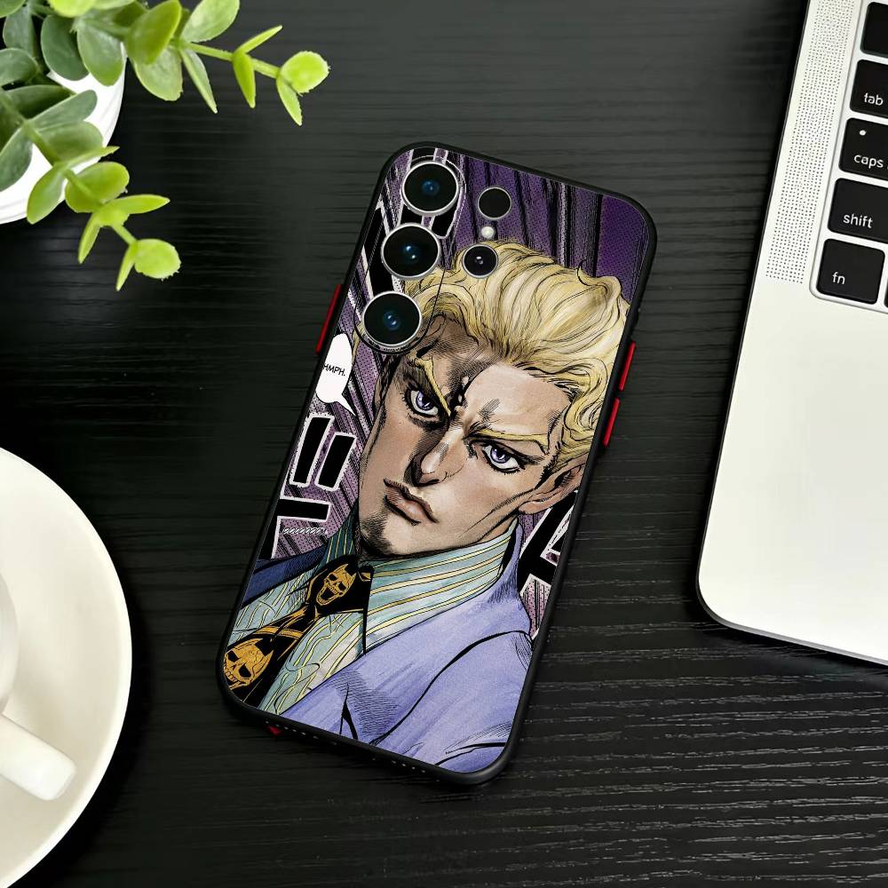 K-Anime Jojos Bizarres Adventures Phone Case For Samsung S26,S25,S24,S23,S22,S21,S20,Ultra,Plus,FE Black Soft Cover