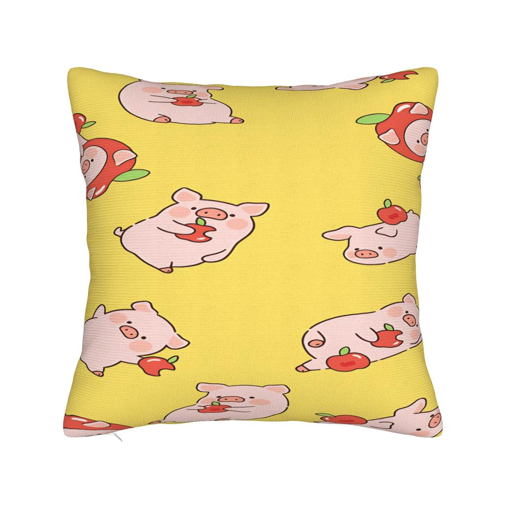 L-Lulu Pig Pillow Cover Kawaii Pillow Case For Office Car Home Decor Print Cushion Cover Gift