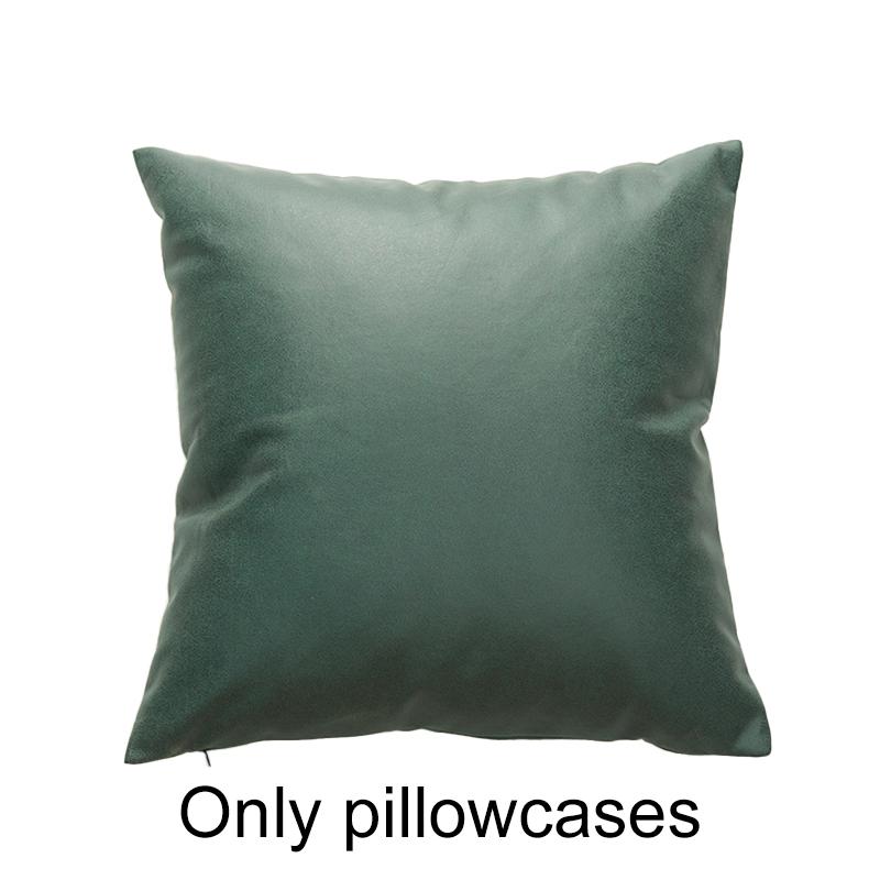 

1 шт. Наволочка 50*50 см из искусственной кожи, простая, устойчивая к царапинам, мягкая, для дивана, офиса, автомобиля, поясная подушка, чехол для подушки, однотонный цвет 50*50cm