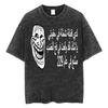 Dark Internetcore Y2K Cursed Trollface Funny Meme T-shirt Men Women Fashion Short Sleeve T-shirts Classic Vintage Washed T Shirt