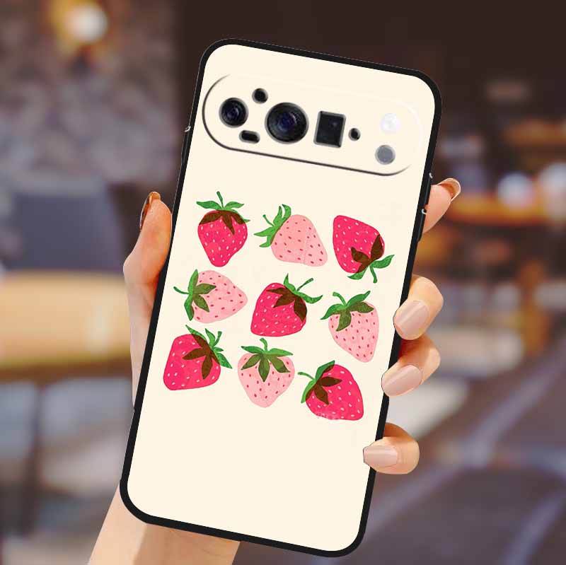 For Google Pixel 10 Pro XL Cover Silicone TPU Phone Case for Pixel10 Pro XL Flowers Gift Para Black Back Soft Protective Capas