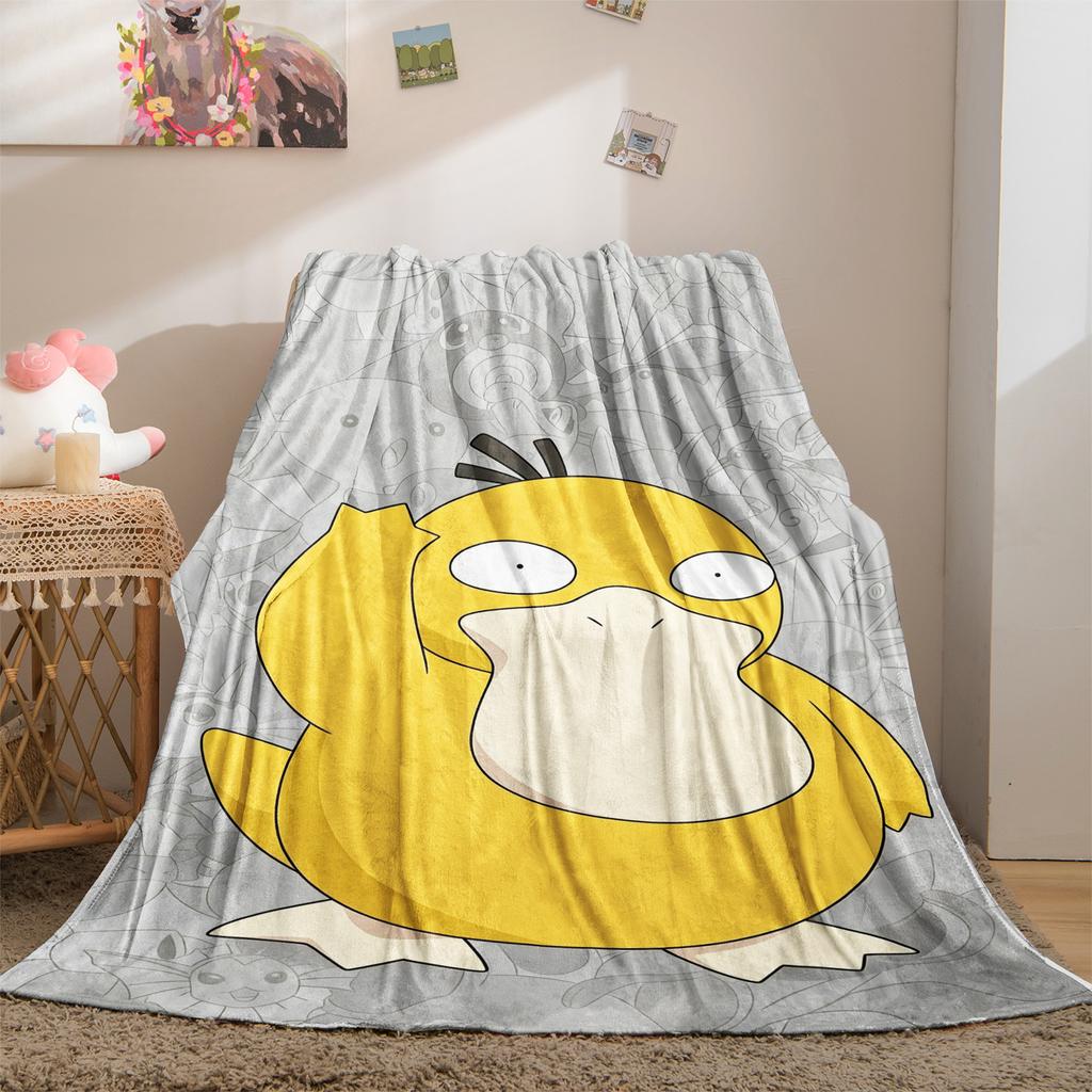 Snuggle Up with Pikachu & Pals,Pokémon Print Blanket Warm Comfortable Flannel Blanket Suitable for Bedrooms,Sofas, Beds,Chairs