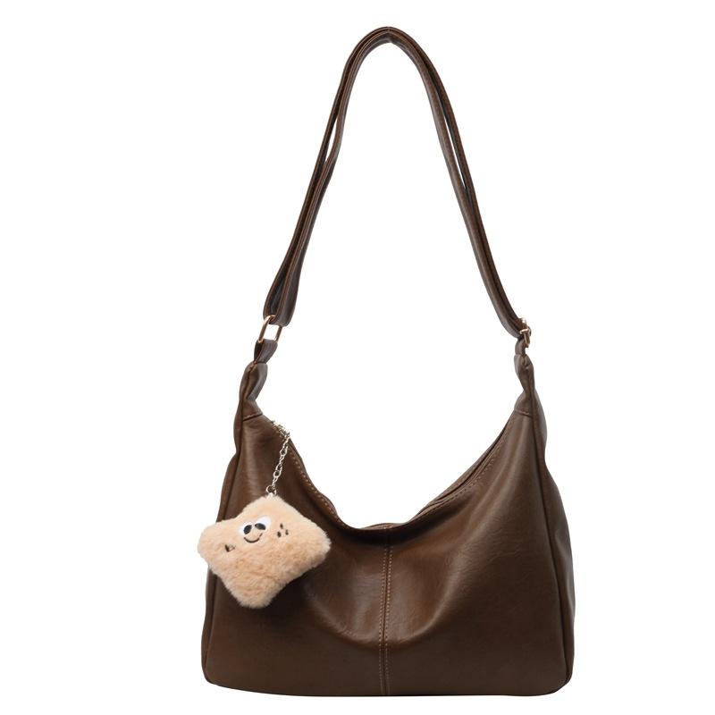 Soft leather large-capacity fashionable textured shoulder bag women's 2025 spring new versatile messenger bag tote bag