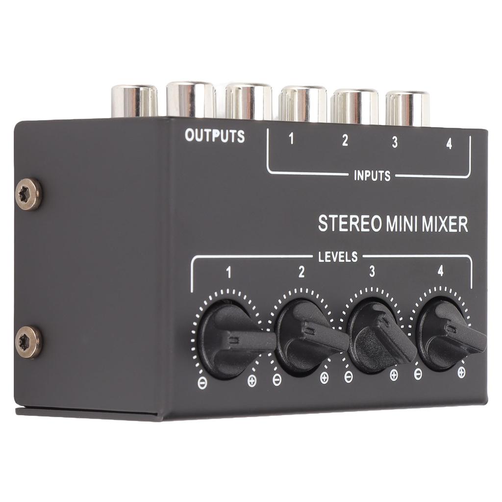CX400 4 Channel Passive Mixer Professioinal Stereo 4 Channel Mixer for Mixing Instruments CD Players