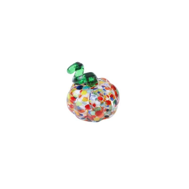 Pumpkin Shaped Desktop Glass Decoration, Living Room Desk, Home Decor, Colorful Pumpkin Spherical Glass Decoration