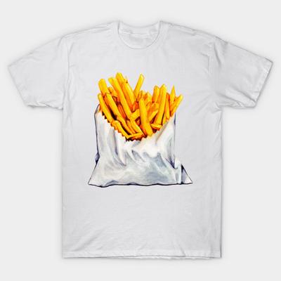 T Shirt Women Fries Harajuku Print Kawaii Tshirt Summer Short Sleeve Female T-Shirt Top Tee