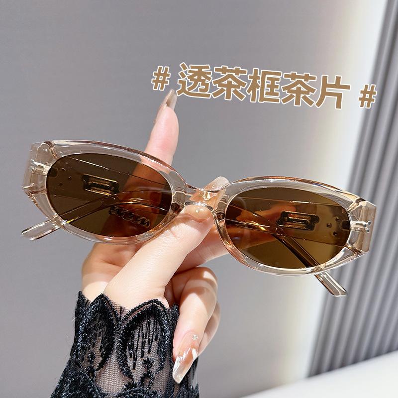 Fashion Oval Sunglasses Vintage Luxury Brand Designer Cat Eye Sunglasses Irregular Oval Sun Glasses Eyewear Uv400