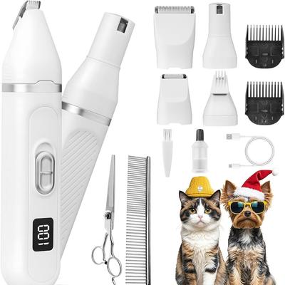 Pet Products 4 In 1 Electric Hair Clipper Electric Nail Sharpener Foot Shaver