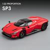1/22 Ferrari SP3 Daytona Alloy Sports Car Model Diecasts Metal Racing Vehicles Car Model Simulation Sound Light Collection Kids Toy Gift