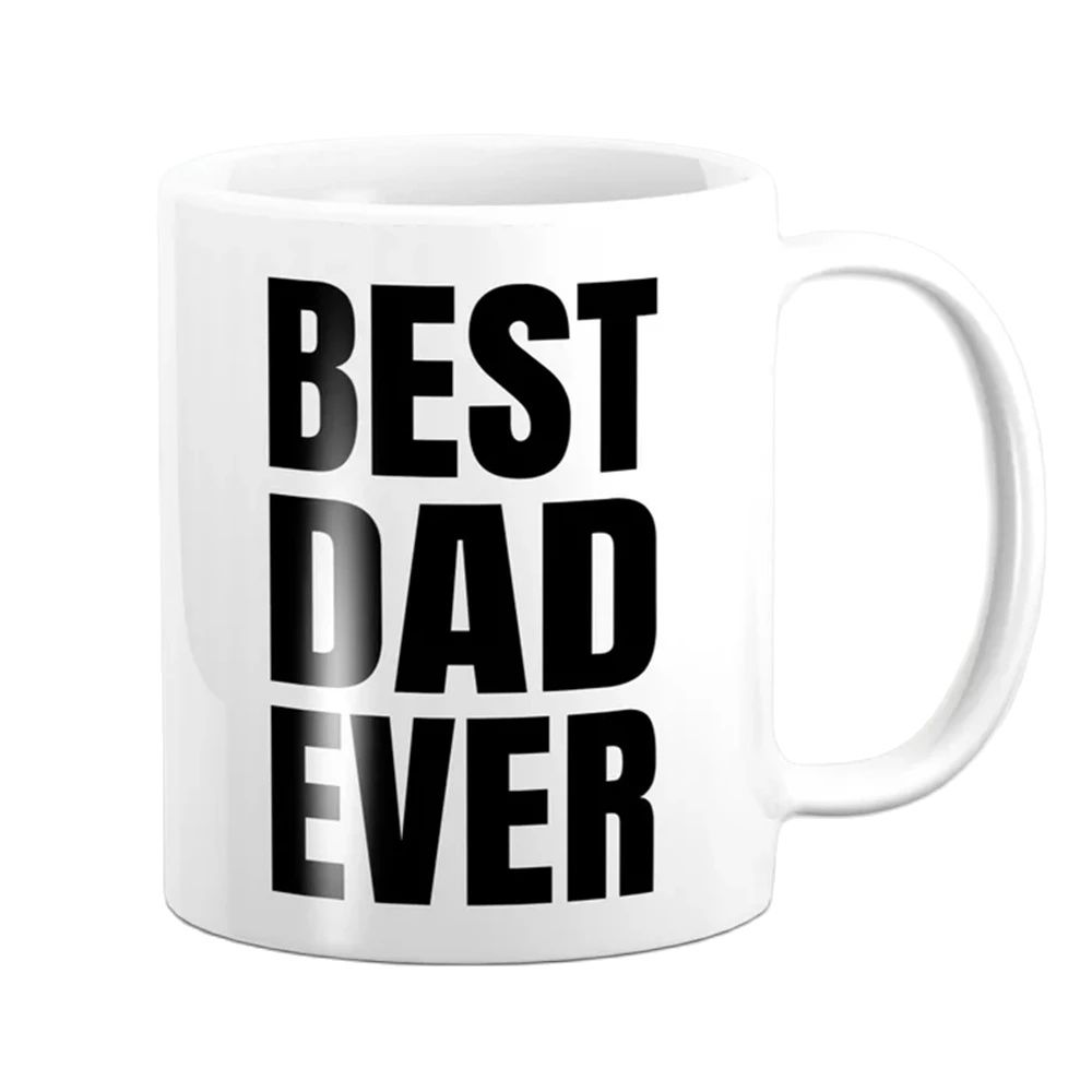 BEST DAD EVER Coffee Mug Father Birthday Gift Papa Home coffee Mug 11oz Ceramic Coffee mug 301-400ml белый