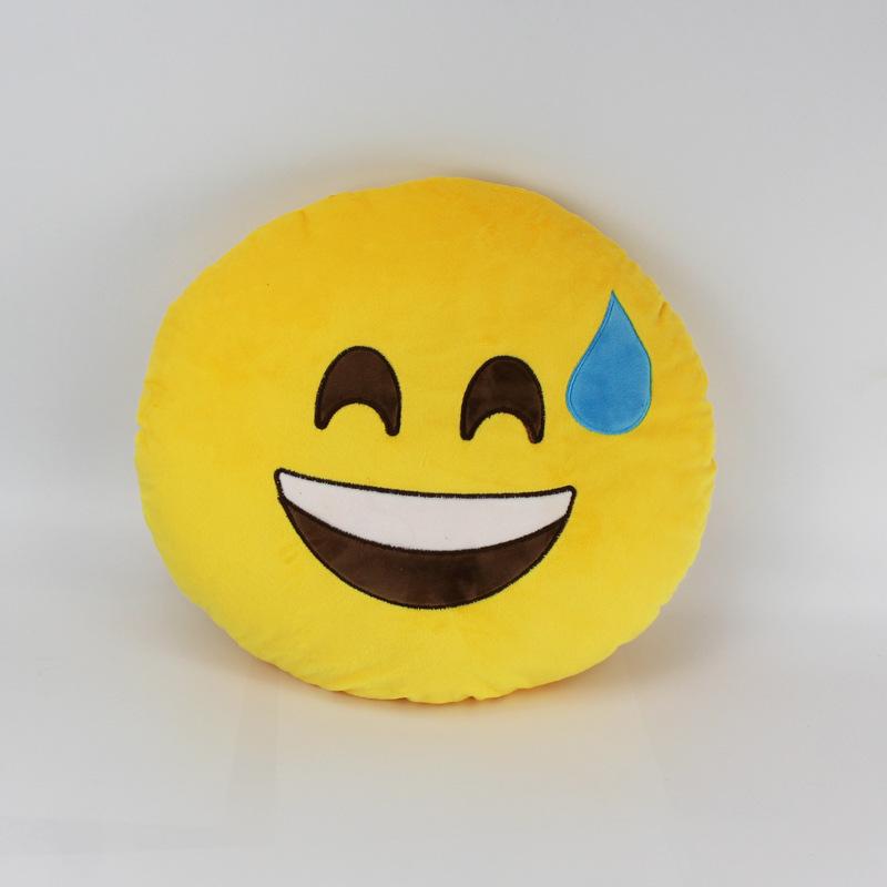 Straight Hair Qq Emoji Pillow Emoji Pillow Sofa Cushion Plush Toy Doll