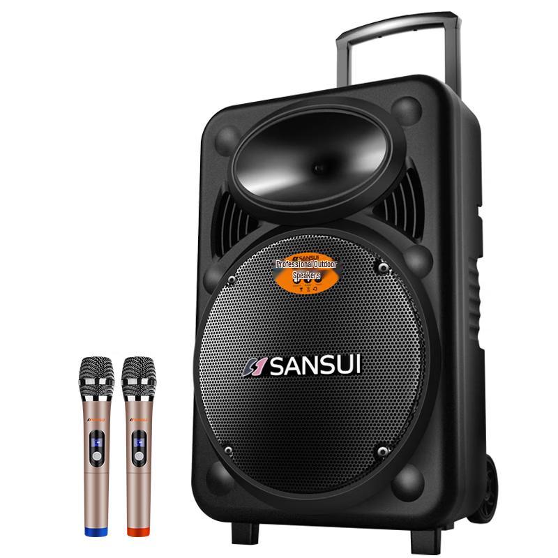 SANSUI A15-66 15-inch Portable High-Power Bluetooth Trolley Speaker CN plug (adapter included) (CN version)