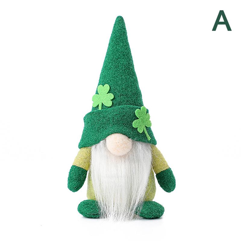 Standing Green Gnome Doll Faceless Doll Dwarf Irish Festival Gift St. Patrick's Day Celebration Ornament Home Holiday Decoration