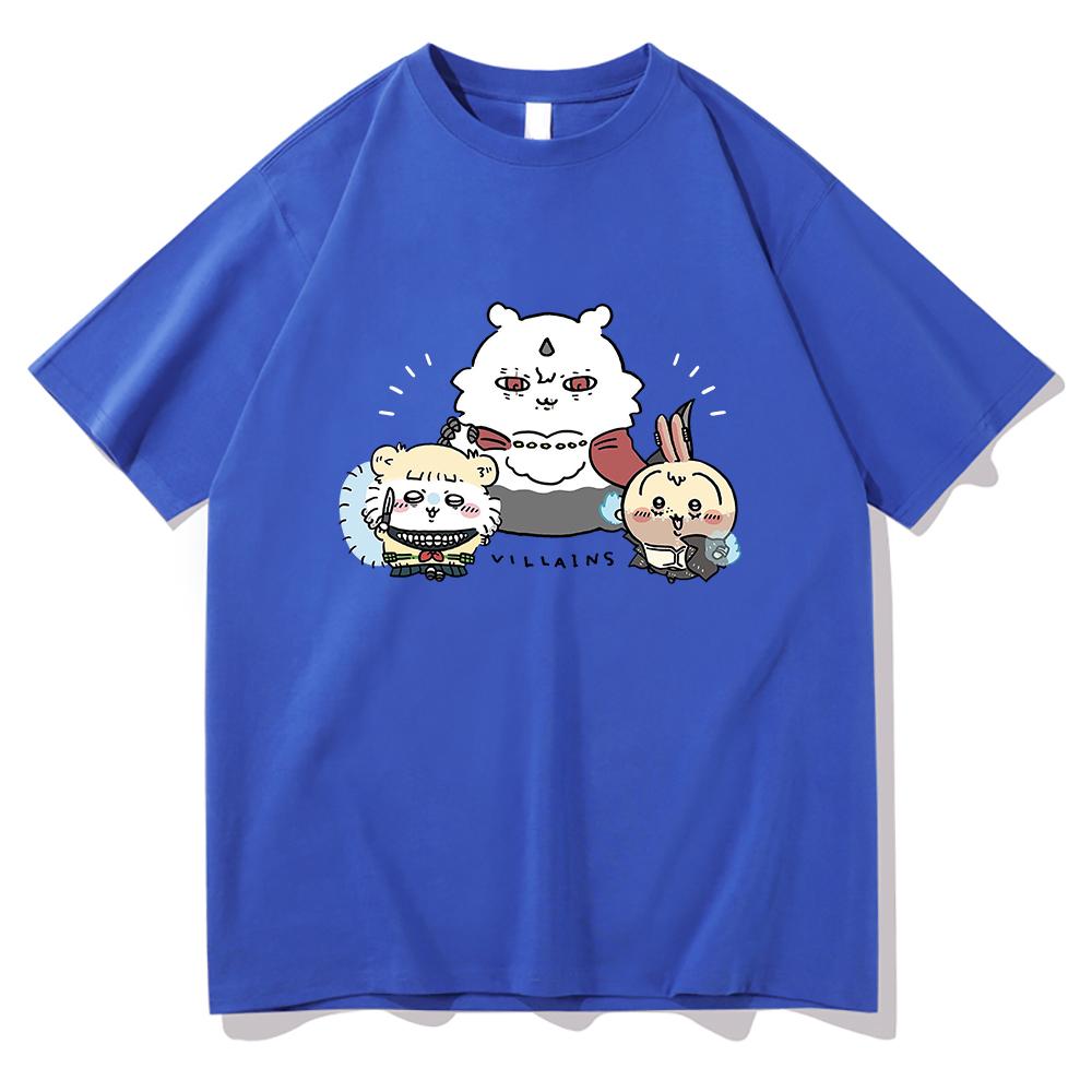 Chiikawa T Shirt Unisex  Harajuku Graphic Funny Kawaii T-Shirt Unisex Japanese Anime Cartoon Casual Cotton Tees Shirts Korea Clothes