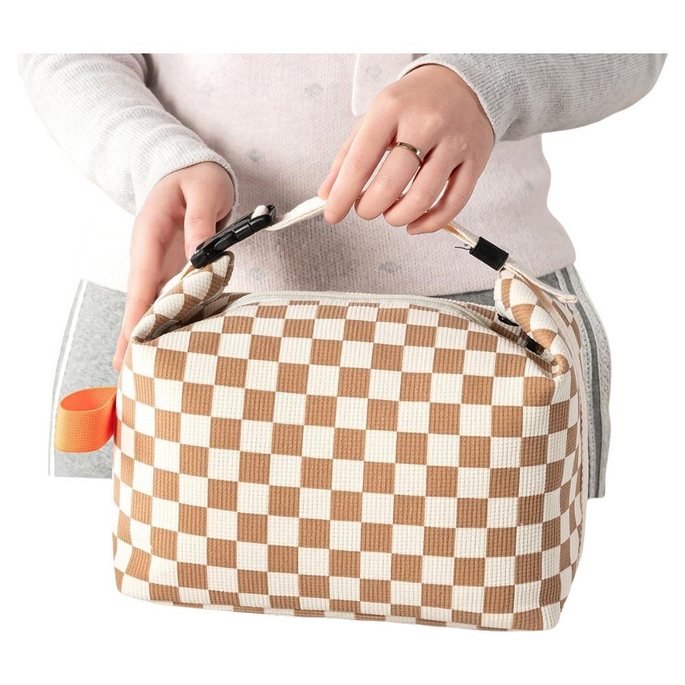Waterproof Floral Corduroy Lunch Bag Floral Printed Picnic Bag Printed Food Handbag  Travel Style 6