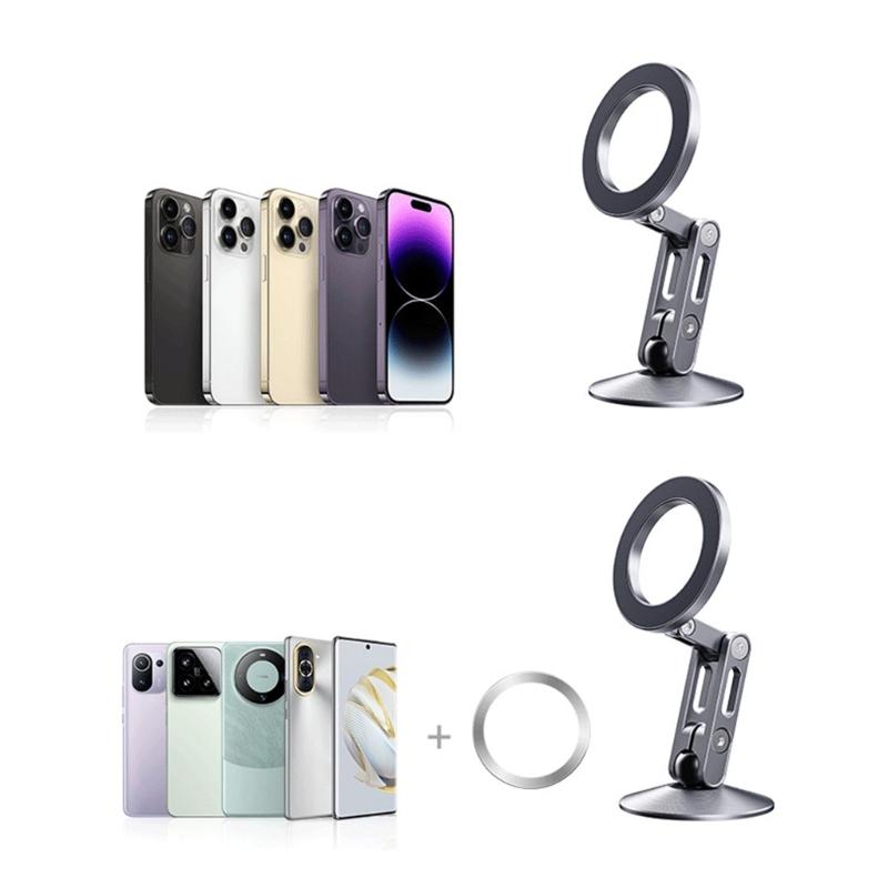 Windshield Smartphone Mount Support Bracket with Vacuum Magnetic Suction 360 Degree Rotatable for Navigation Video Calls